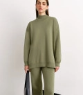Oversized sweater with olive slits