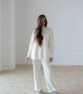 Oversized sweater with milk slits