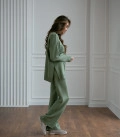 Oversized sweater with olive slits