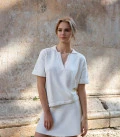 Textured mini-skirt milk