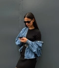 Dress silhouette mini textured knit black