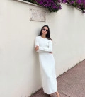 Dress with a floral print midi / maxi milk