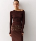 Midi skirt Sila Pokolin chocolate