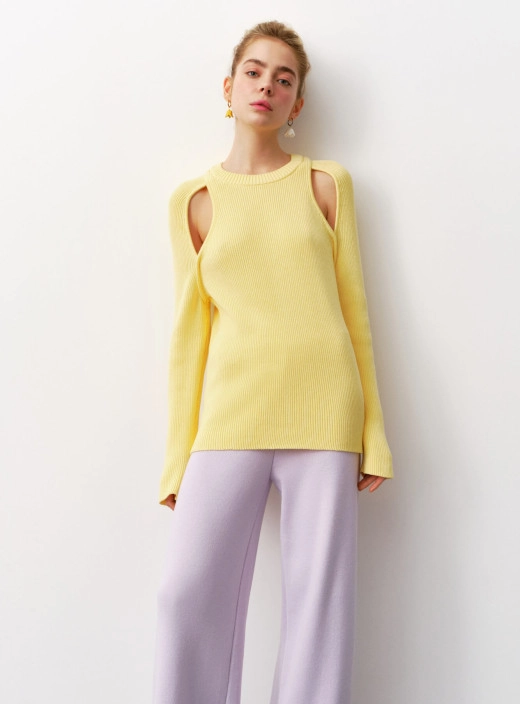 Jumper with slits on the shoulders Fantasy melon