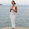 Dress with a highlighted neckline Butterfly milk