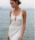 Dress with a highlighted neckline Butterfly milk