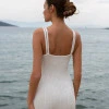 Dress with a highlighted neckline Butterfly milk
