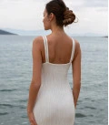 Dress with a highlighted neckline Butterfly milk