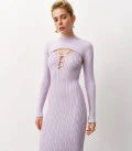 Dress with a highlighted neckline Butterfly lovender