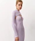 Dress with a highlighted neckline Butterfly lovender