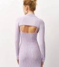 Dress with a highlighted neckline Butterfly lovender