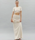 Maxi skirt made of natural viscose Aurora pearl