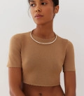 Maxi skirt made of natural viscose Aurora caramel