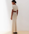 Maxi skirt made of natural viscose Aurora pearl