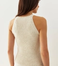 Costume cardigan with T-shirt and skirt Nidea light beige