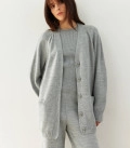 Costume cardigan with T-shirt and trousers Nidea gray