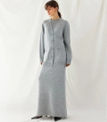 Costume cardigan with T-shirt and skirt Nidea gray