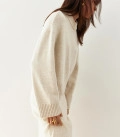 Sweater with cuffs Nidea light beige