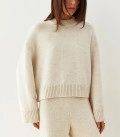 Sweater with cuffs Nidea light beige