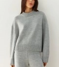 Straight cut trousers with cuffs Nidea gray