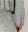 Straight cut trousers with cuffs Nidea gray