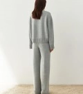 Straight cut trousers with cuffs Nidea gray