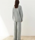 Straight cut trousers with cuffs Nidea gray