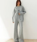 Elongated straight cut cardigan Nidea gray
