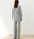 Elongated straight cut cardigan Nidea gray