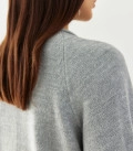 Elongated straight cut cardigan Nidea gray