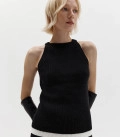 Costume cardigan with T-shirt and skirt Nidea black