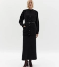 Elongated straight cut cardigan Nidea black