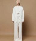 Elongated straight cut cardigan Nidea milk