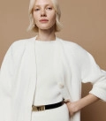 Elongated straight cut cardigan Nidea milk
