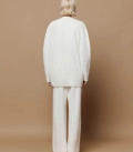 Elongated straight cut cardigan Nidea milk