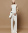 Elongated straight cut cardigan Nidea milk