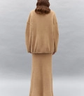 Cynthia fluffy yarn oversized jumper and maxi skirt set caramel