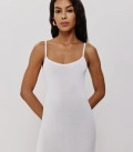 Viscose dress with thin straps Solo milk