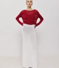Maxi skirt made of natural viscose Aurora milk