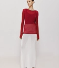 Maxi skirt made of natural viscose Aurora milk