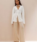 Silhouette cardigan with buttons Alice milk