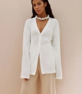 Silhouette cardigan with buttons Alice milk