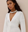 Silhouette cardigan with buttons Alice milk