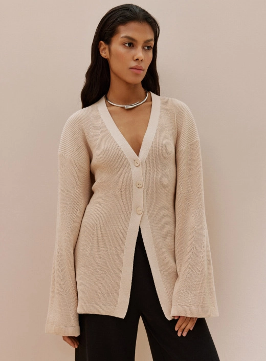 Silhouette cardigan with buttons Alice cream
