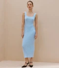Silhouette midi dress Linda light blue