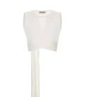 Set of midi skirt and top with ties Hannah milk