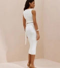 Set of midi skirt and top with ties Hannah milk