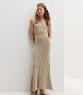 Openwork maxi dress Raphaella beige