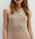 Openwork maxi dress Raphaella beige