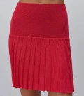 Kamilla pleated mini skirt red